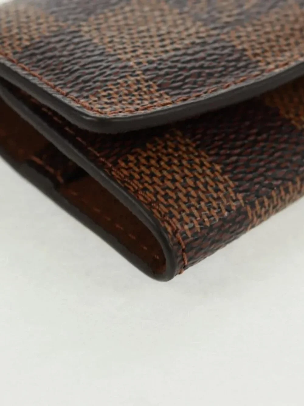 LOUIS VUITTON Damier Ebene Buton De Manchette Fleur Case